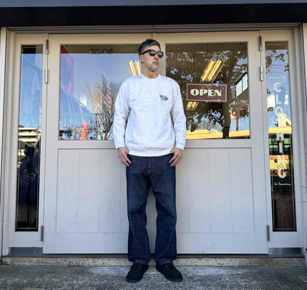 CLUCT - LIFE IS THRILL [CREW SWEAT] - ASH