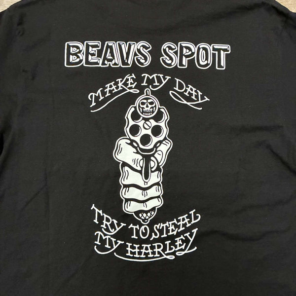 BEAVS SPOT - G0 AHEAD TEE - BLACK