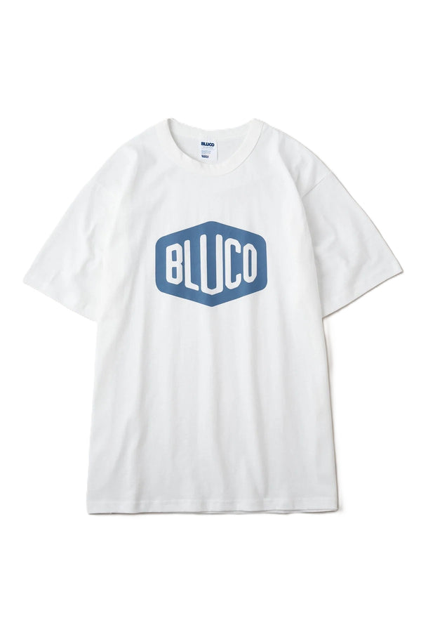 BLUCO - PRINT TEE HEX - WHITE X SLATE BLUE