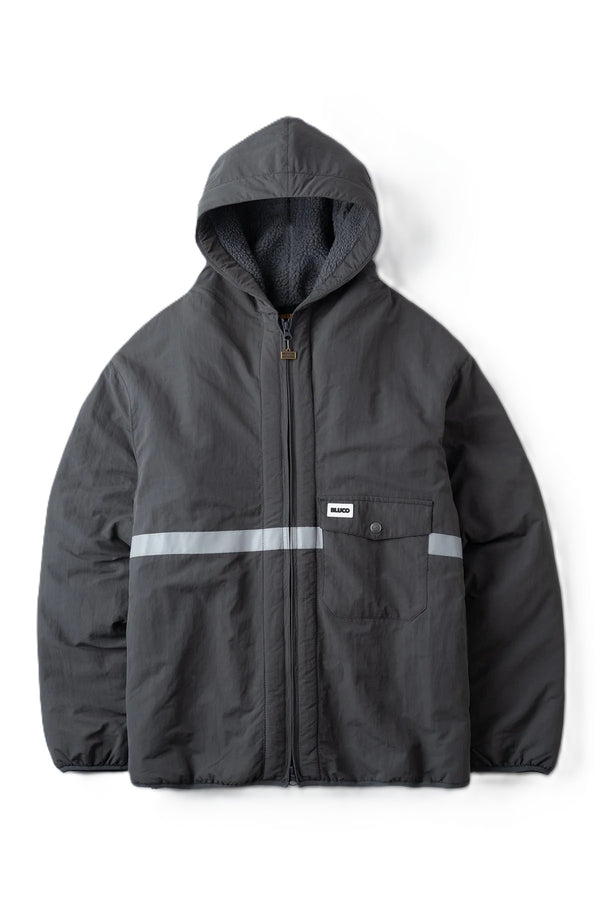 BLUCO - HOODED REFLECTOR JACKET - GRAY