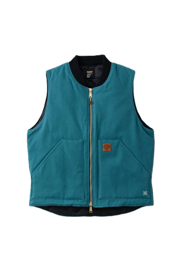 BLUCO - RIB COLLOR DUCK VEST - MINT