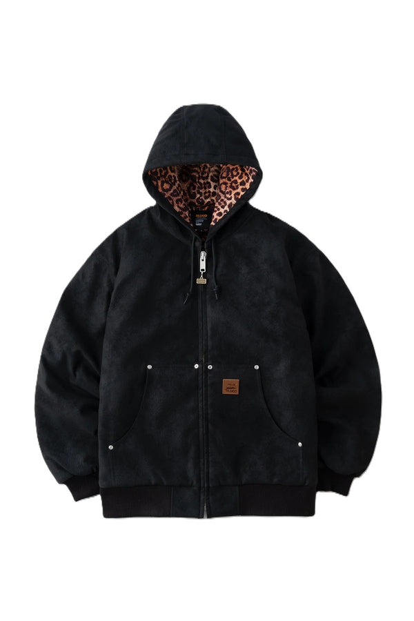 PANTYDROPPER×BLUCO - SYNTHETIC LEATHER ACTIVE JACKET - BLACK