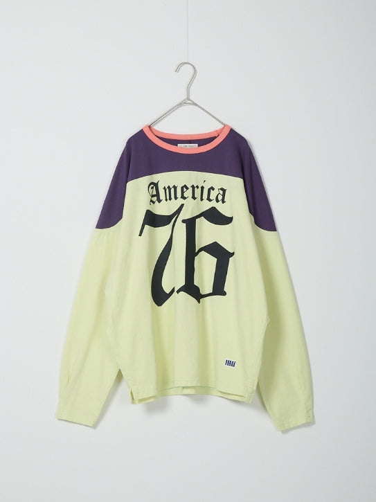 ILL ONE EIGHTY - AMERICA 76 FOOTBALL TEE - LIME