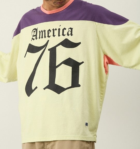 ILL ONE EIGHTY - AMERICA 76 FOOTBALL TEE - LIME