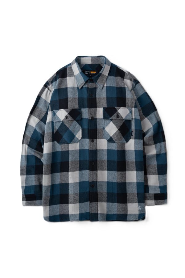 BLUCO - BUFFALO CHECK FLANNEL SHIRT - NAVY