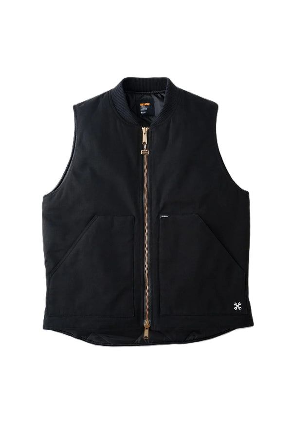 BLUCO - RIB COLLAR VEST  - BLACK
