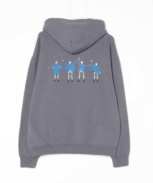 JERZEES - 'DIA DE MUERTOS'PULL HOODIE - CHARCOAL