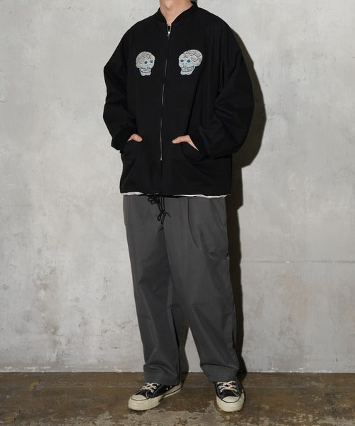 THRIFTY LOOK - SNAKE & SKULL SOUVENIR JACKET - BLACK