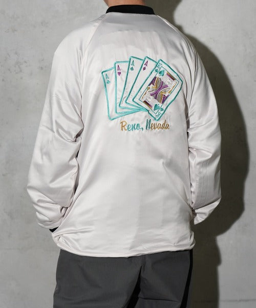 THRIFTY LOOK - SNAKE & SKULL SOUVENIR JACKET - BLACK