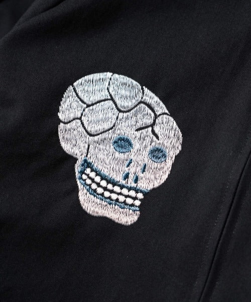 THRIFTY LOOK - SNAKE & SKULL SOUVENIR JACKET - BLACK
