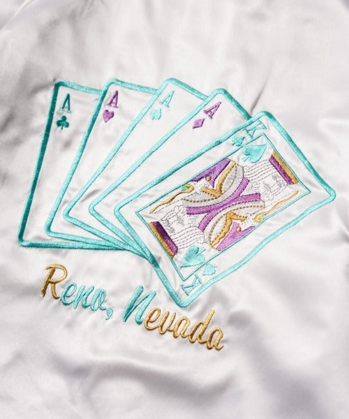 THRIFTY LOOK - SNAKE & SKULL SOUVENIR JACKET - BLACK