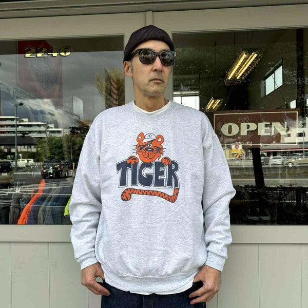 JERZEES -TIGER CREW SWEAT - ASH GREY