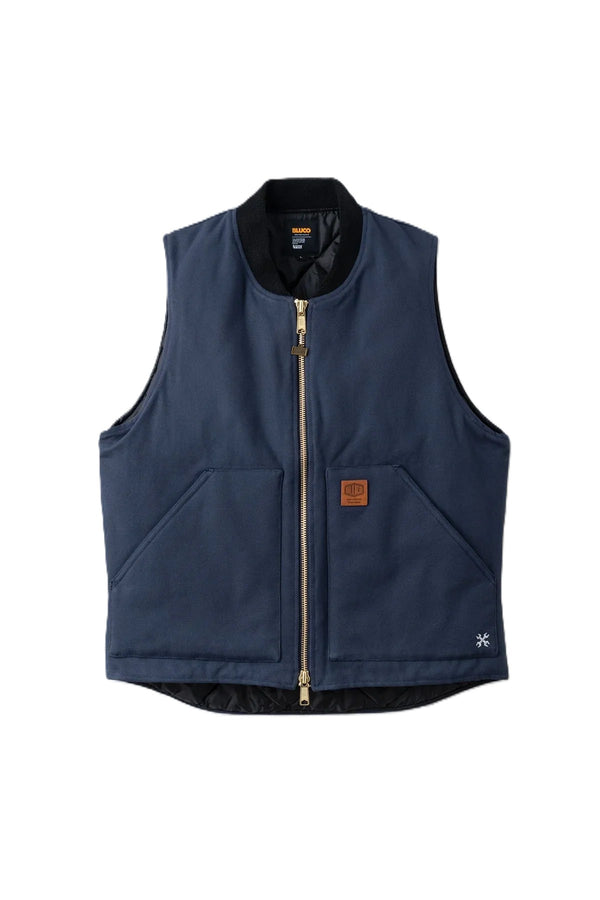 BLUCO - RIB COLLOR DUCK VEST - NAVY