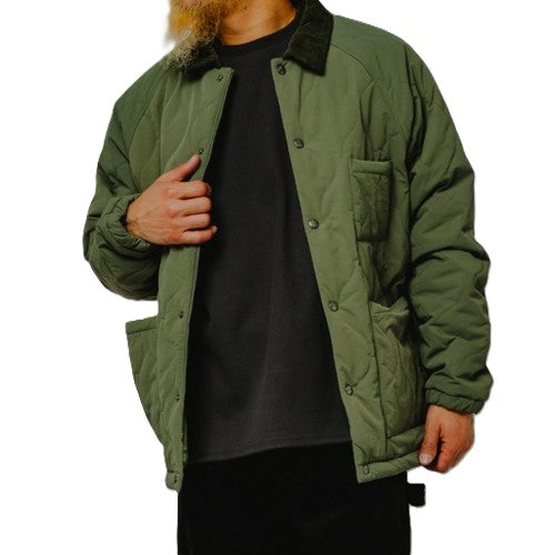 BIGMIKE - QUILTING COACH JACKET - S.GREEN