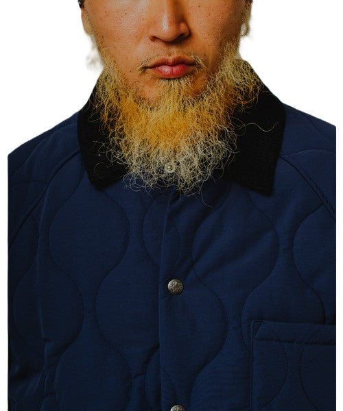 BIGMIKE - QUILTING COACH JACKET - NAVY