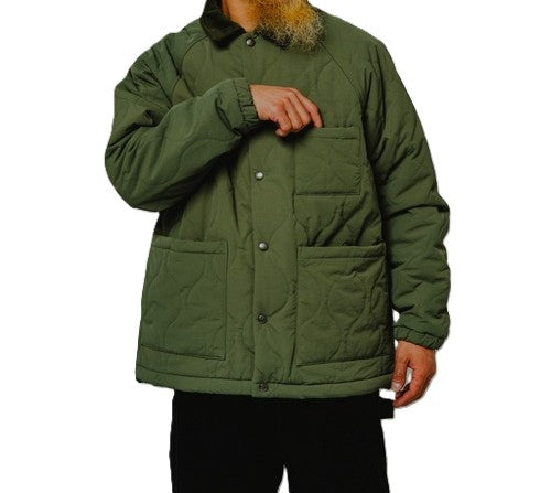 BIGMIKE - QUILTING COACH JACKET - S.GREEN