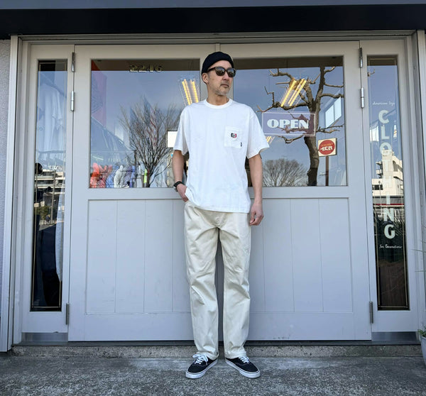 BLUCO - DRY COTTON POCKET T-SHIRT -CHAMP- WHITE