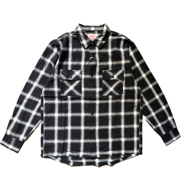 BIGMIKE - LIGHT FLANNEL L/S SHIRTS - BLK×GRN×WHT