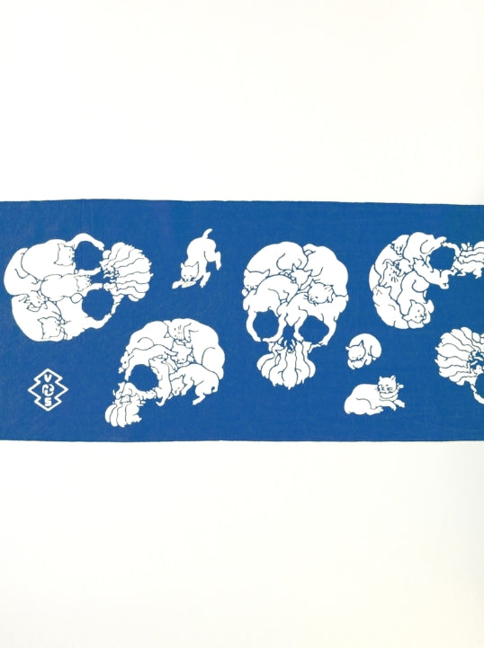 RADIALL - 猫どくろ - TENUGUI -  BLUE