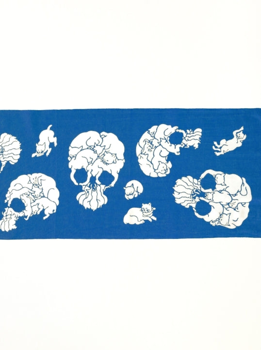 RADIALL - 猫どくろ - TENUGUI -  BLUE