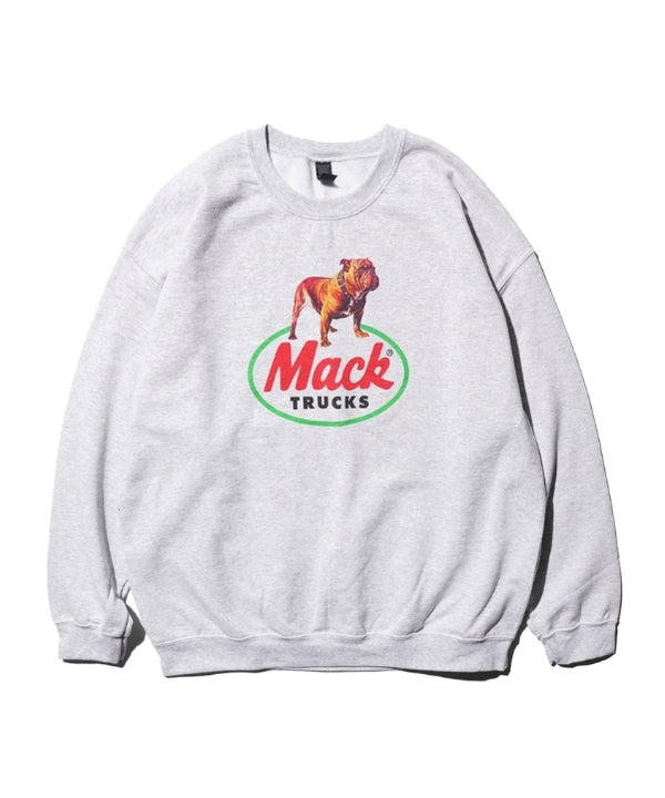 MACK TRUCKS - 70S LOGO CREW SWEAT - ASH GREY