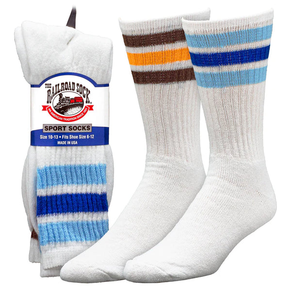 RAILROAD SOCK - AMERICANA STRIPED CREW SOCKS - #2