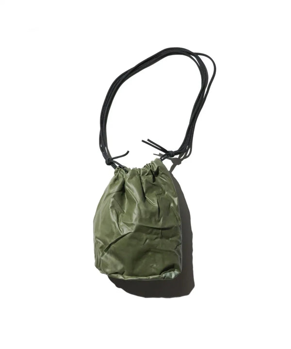 THRIFTY LOOK - RUBBER EFFECT BAG - S- OLIVE