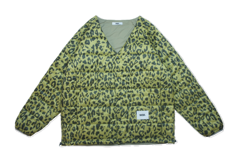 WAX - REVERSIBLE NYLON CARDIGAN - KHAKI