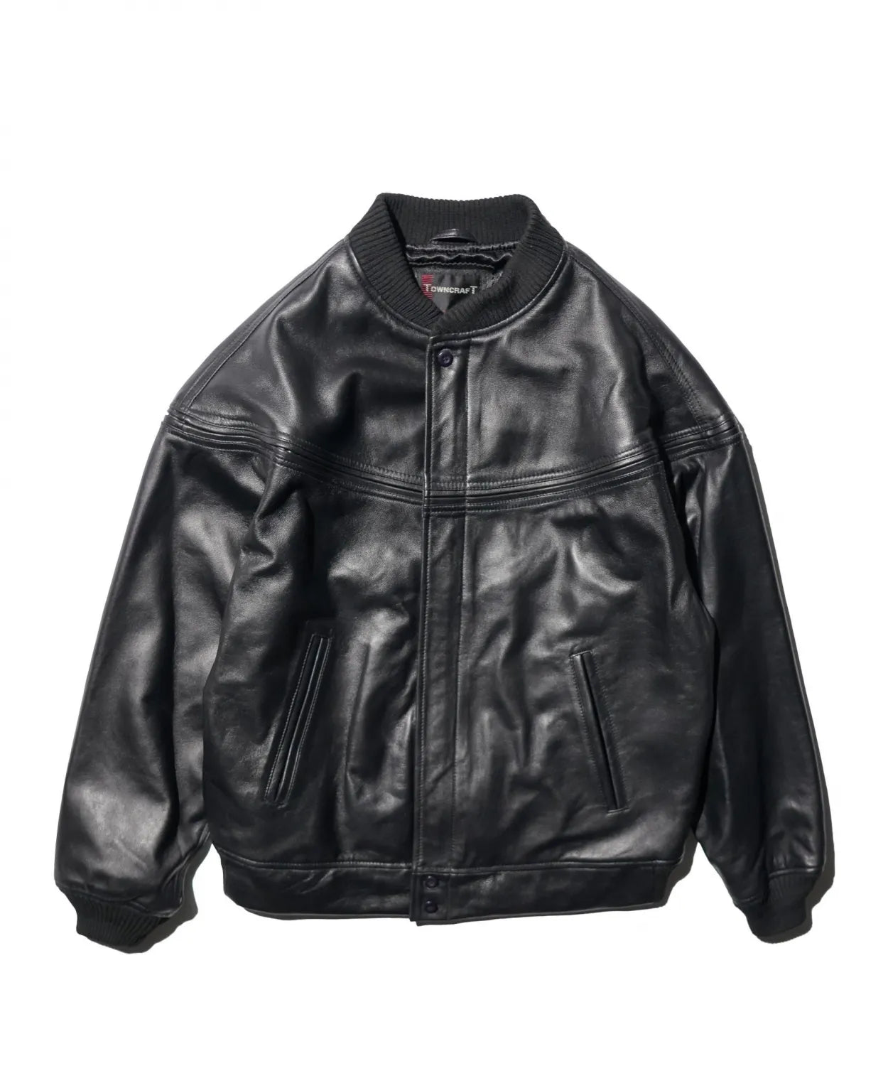 TOWNCRAFT - LEATHER DERBY JACKET - BLACK – JAKS GARAGE TOWNCRAFT - LEATHER DERBY JACKET - BLACK – JAKS GARAGE