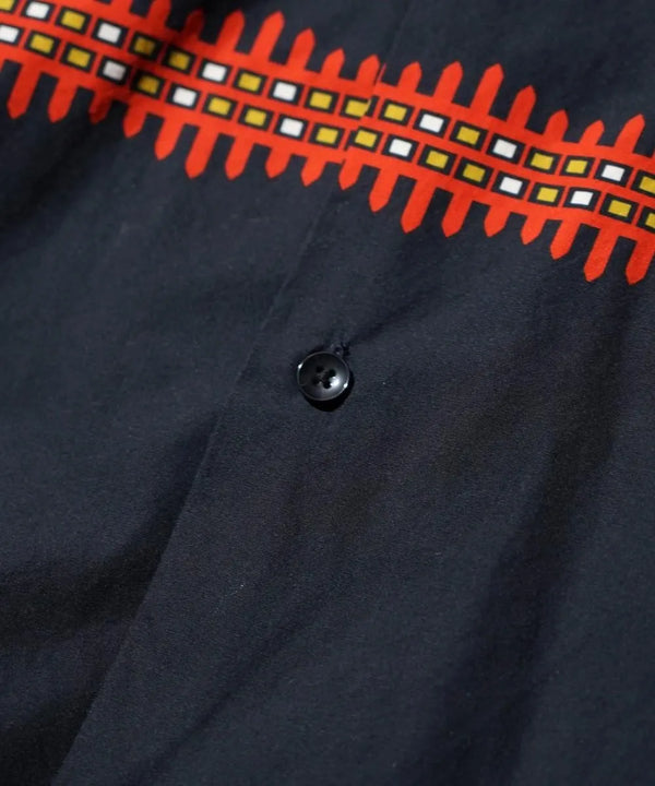 TOWNCRAFT -  PRINTED COTTON ROOP COLLAR SHIRTS - NATIVE