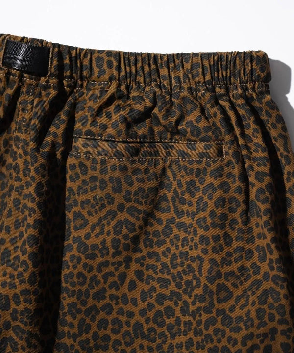 THRIFTY LOOK - PRINTED 90S CLIMBING SHORTS - BROWN LEOPARD