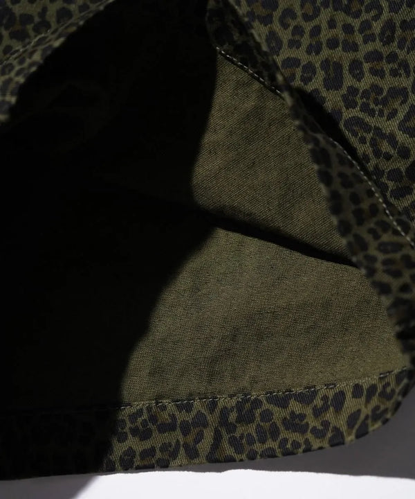 THRIFTY LOOK - PRINTED 90S CLIMBING SHORTS - GREEN LEOPARD