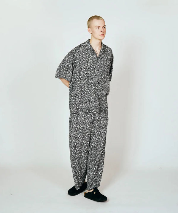 TOWNCRAFT -  PRINTED LOOP COLLAR SS SHIRT - SKULL