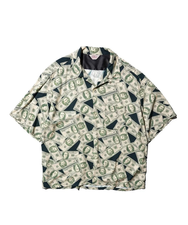 TOWNCRAFT -  PRINTED LOOP COLLAR SS SHIRT - DOLLAR