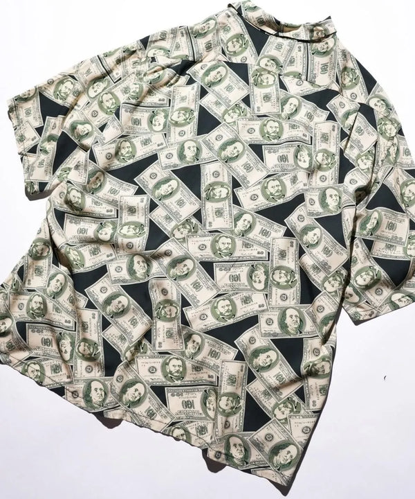 TOWNCRAFT -  PRINTED LOOP COLLAR SS SHIRT - DOLLAR