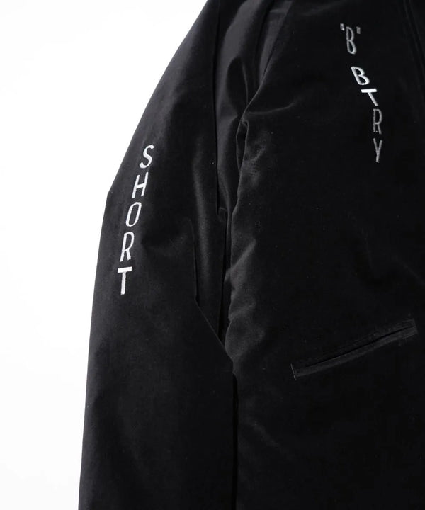 THRIFTY LOOK - GERMANY SOUVENIR PADDED JACKET - BLACK VELOUR