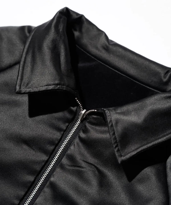 THRIFTY LOOK - GERMANY SOUVENIR PADDED JACKET - BLACK VELOUR