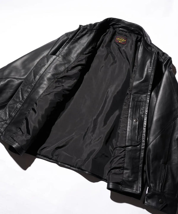 SUNNY SPORTS - LEATHER AVIATOR JACKET - BLACK