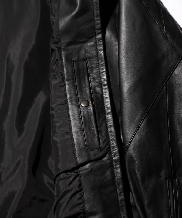 SUNNY SPORTS - LEATHER AVIATOR JACKET - BLACK