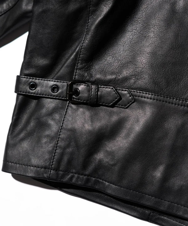 SUNNY SPORTS - LEATHER AVIATOR JACKET - BLACK