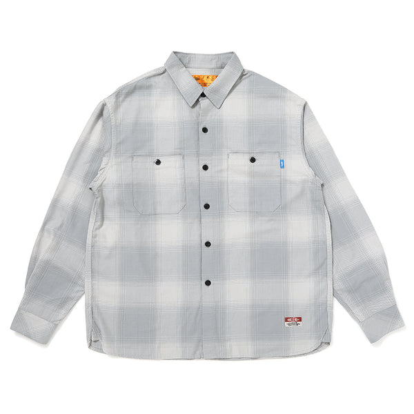 CHALLENGER - L/S SHADOW CHECK SHIRT - GRAY