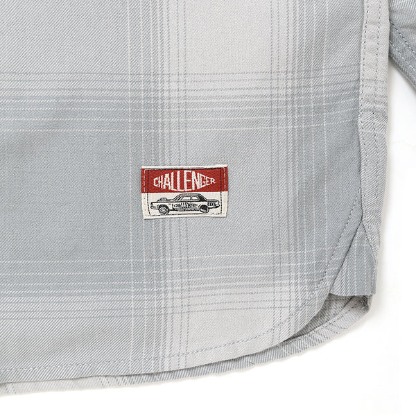 CHALLENGER - L/S SHADOW CHECK SHIRT - GRAY