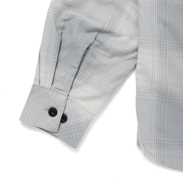 CHALLENGER - L/S SHADOW CHECK SHIRT - GRAY