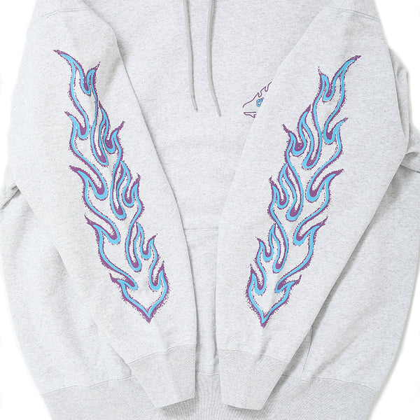 CHALLENGER - FLAME HOODIE - GRAY