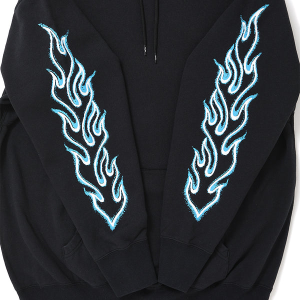 CHALLENGER - FLAME HOODIE - BLACK