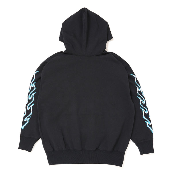 CHALLENGER - FLAME HOODIE - BLACK
