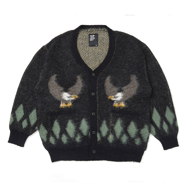 CHALLENGER - NATIVE EAGLE CARDIGAN - BLACK