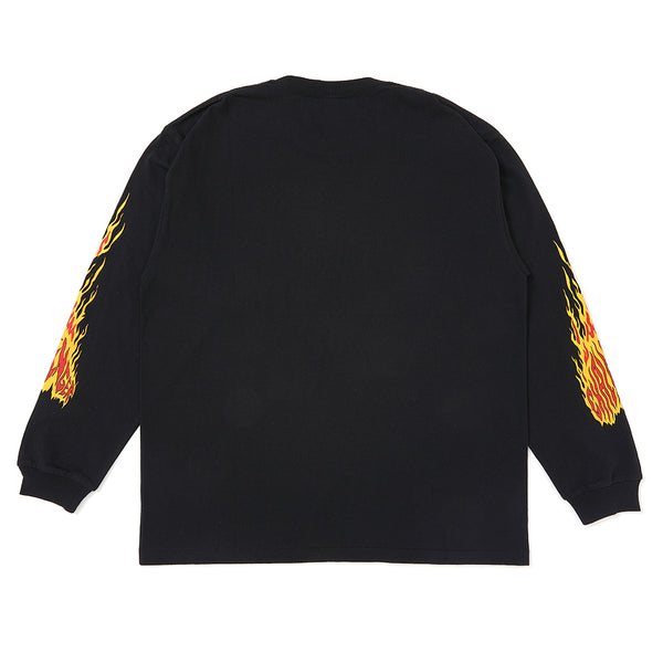 CHALLENGER - L/S SNAKING LOGO TEE - BLACK