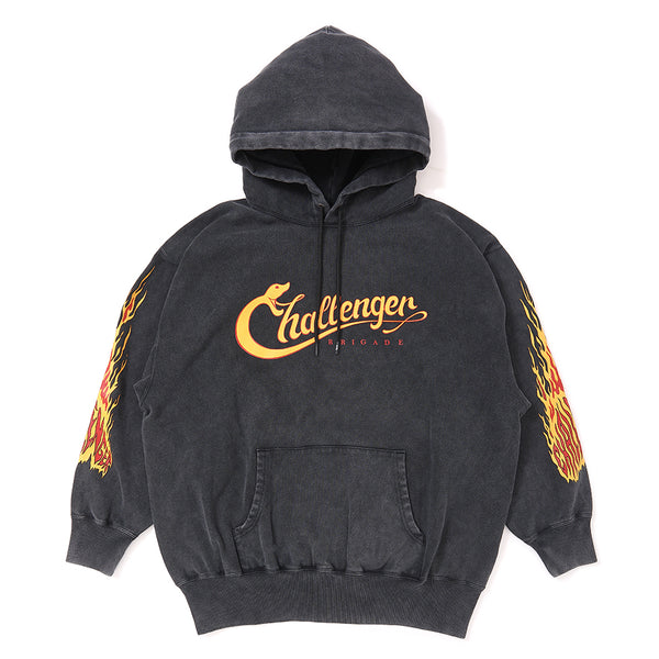 CHALLENGER - SNAKING LOGO HOODIE - BLACK