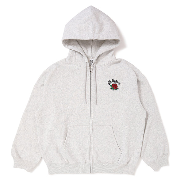CHALLENGER - ROSE ZIP HOODIE - GRAY